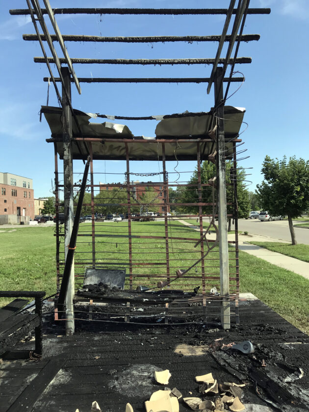 Beloved ‘Wishing Bench’ in East Lawrence destroyed by fire; neighbors